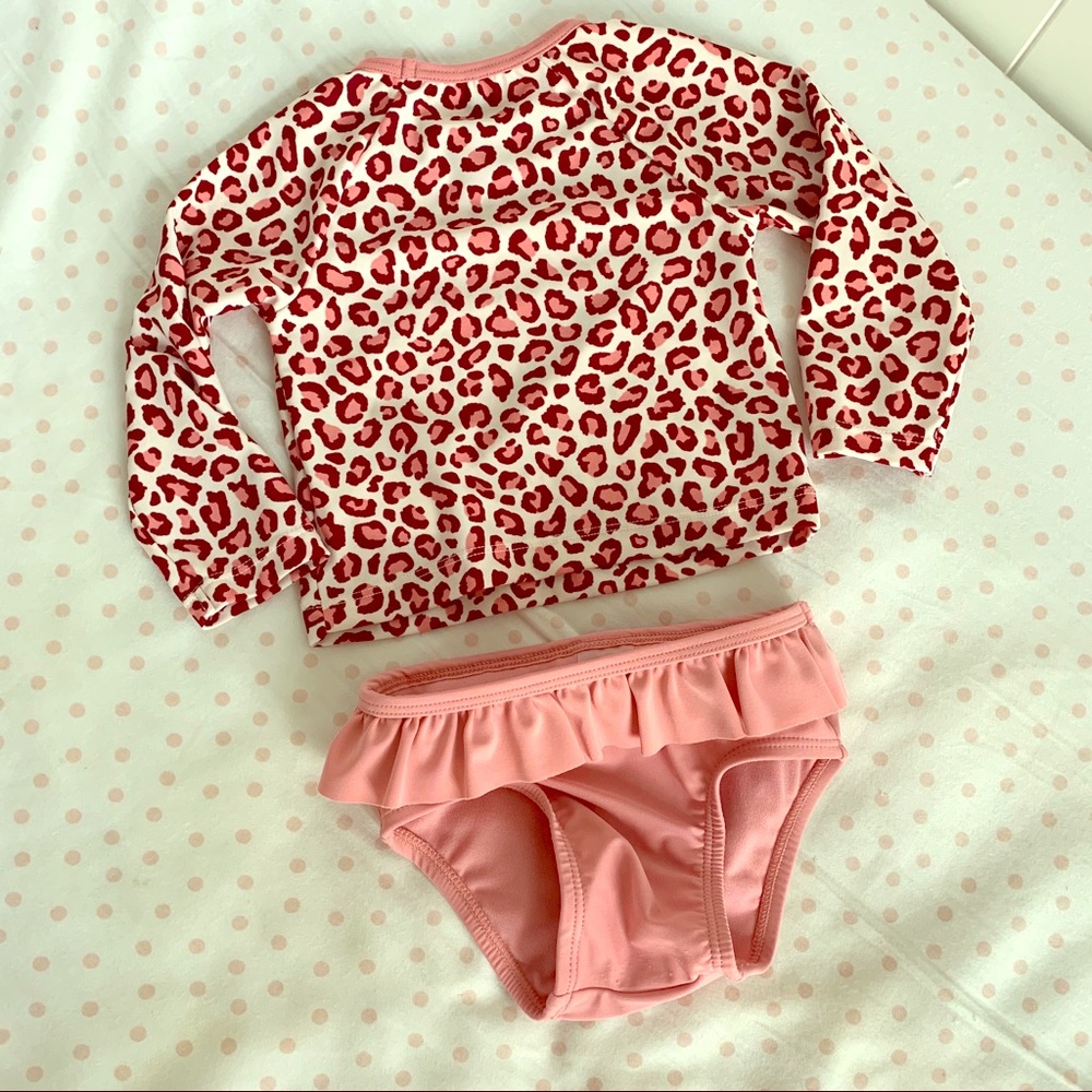 Baby Girl Rash Guard Swim Set
